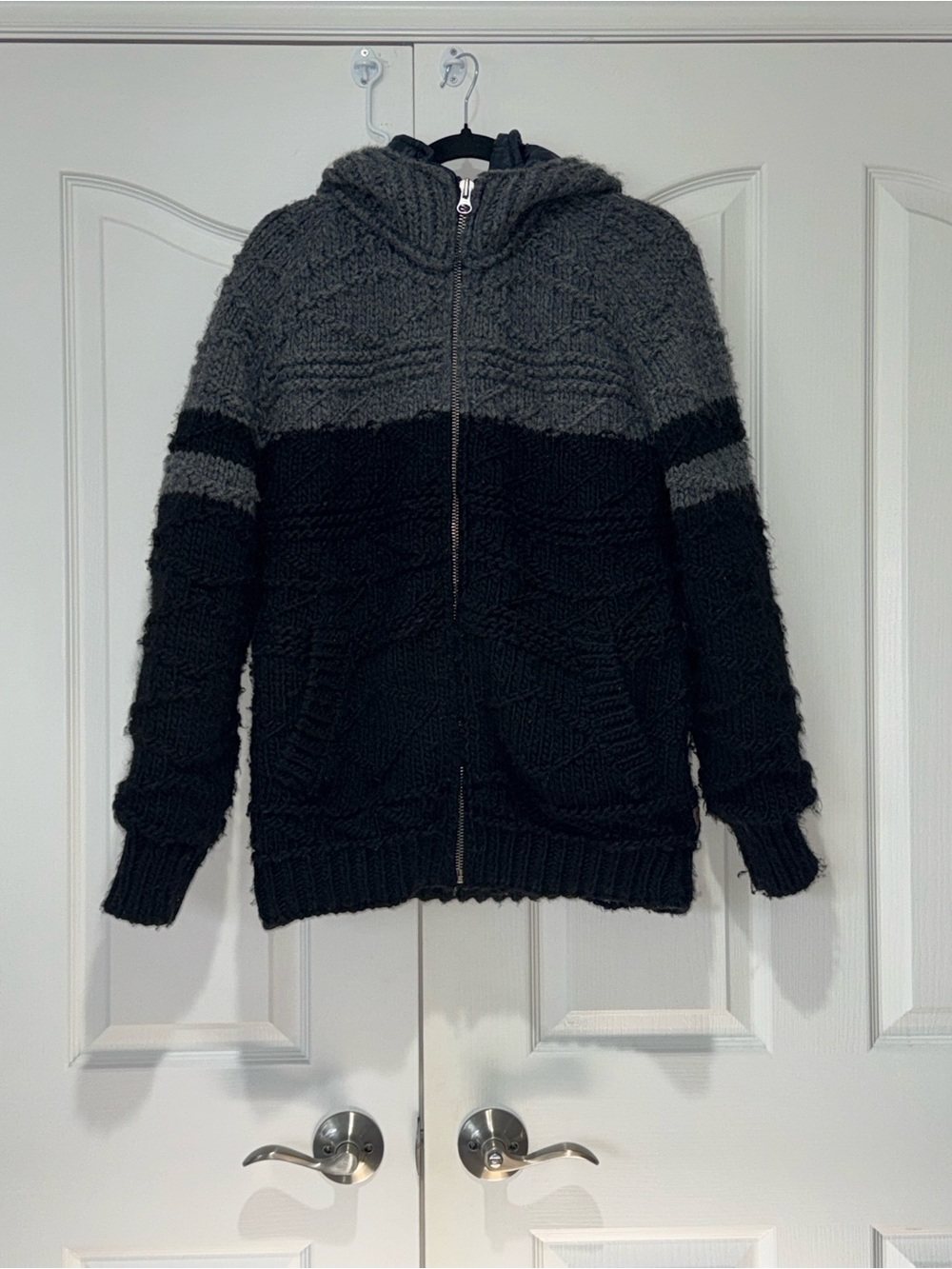 Scotch & Soda Genuine Outerwear Heavy Chunky Knit Hooded Full-Zip Jacket size M